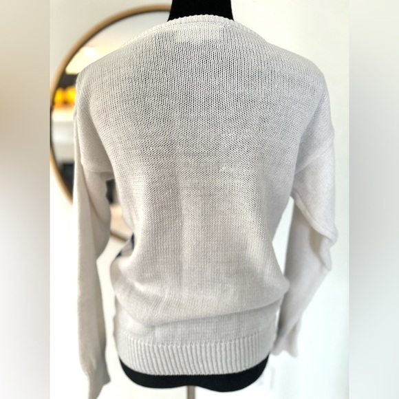 Vintage 80s 90s Via L.A. Fishermen on Ladders w/ Blue & White Stripes Sz Small - Picture 3 of 7